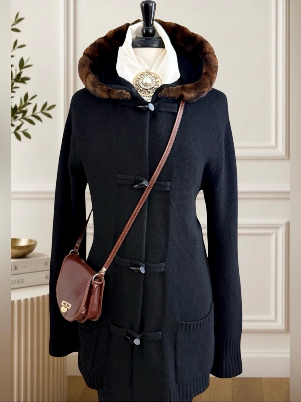 Ralph Lauren Wool Cashmere Long Cardigan Toggle Button Quiet Luxury Preppy Polo - Picture 3 of 14